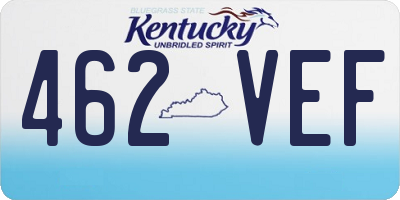 KY license plate 462VEF