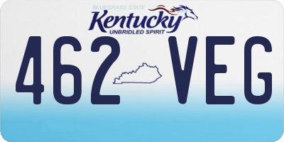 KY license plate 462VEG
