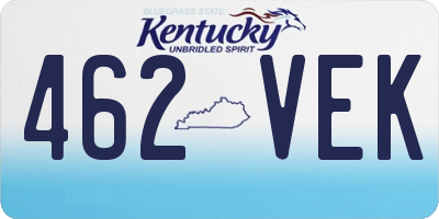 KY license plate 462VEK