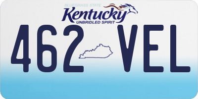 KY license plate 462VEL