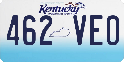 KY license plate 462VEO