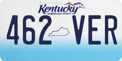KY license plate 462VER