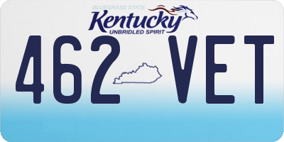 KY license plate 462VET
