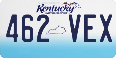 KY license plate 462VEX