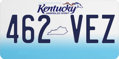KY license plate 462VEZ