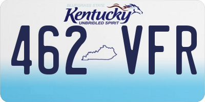KY license plate 462VFR