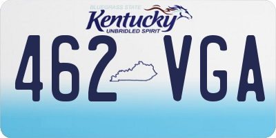 KY license plate 462VGA