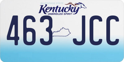 KY license plate 463JCC