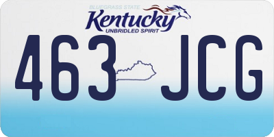 KY license plate 463JCG