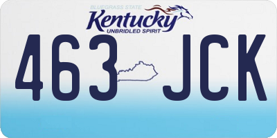 KY license plate 463JCK