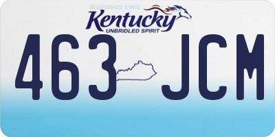 KY license plate 463JCM