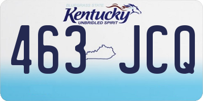 KY license plate 463JCQ