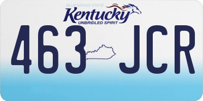 KY license plate 463JCR