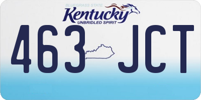 KY license plate 463JCT