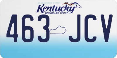 KY license plate 463JCV