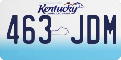 KY license plate 463JDM