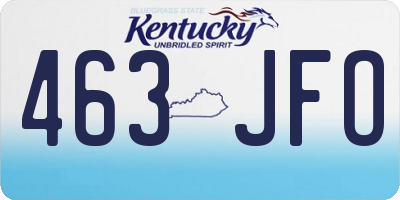 KY license plate 463JFO