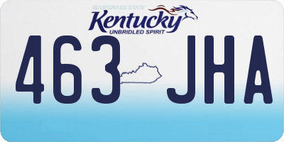 KY license plate 463JHA