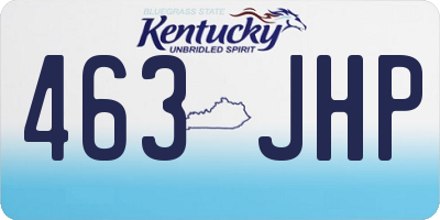 KY license plate 463JHP
