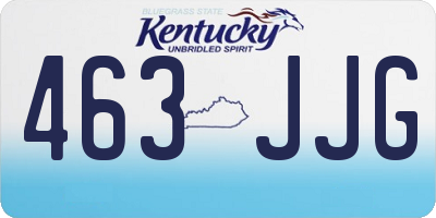 KY license plate 463JJG