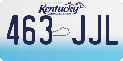 KY license plate 463JJL