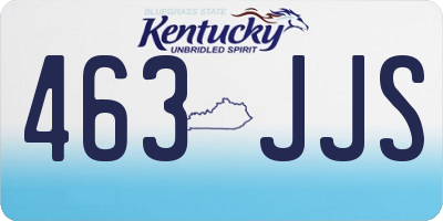 KY license plate 463JJS