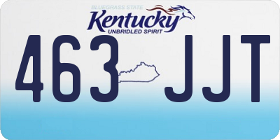 KY license plate 463JJT