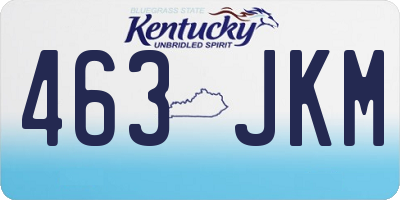 KY license plate 463JKM