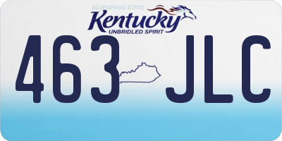 KY license plate 463JLC