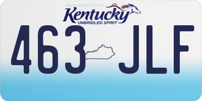 KY license plate 463JLF