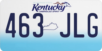 KY license plate 463JLG