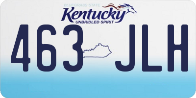 KY license plate 463JLH