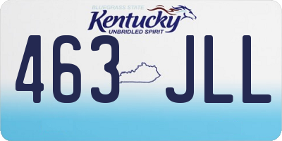 KY license plate 463JLL