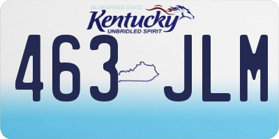 KY license plate 463JLM