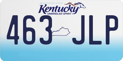KY license plate 463JLP