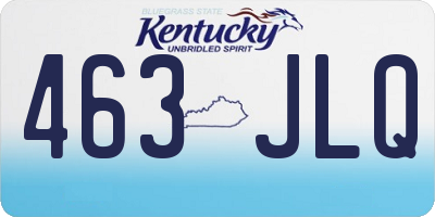 KY license plate 463JLQ