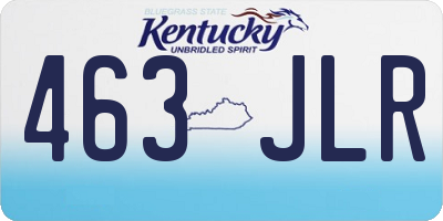 KY license plate 463JLR