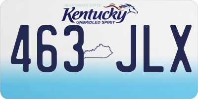 KY license plate 463JLX