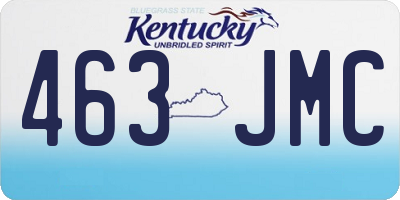 KY license plate 463JMC