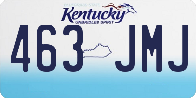 KY license plate 463JMJ