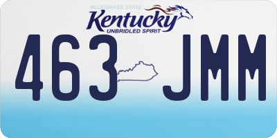 KY license plate 463JMM
