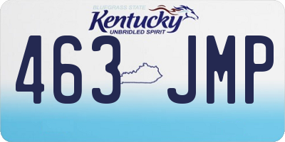 KY license plate 463JMP
