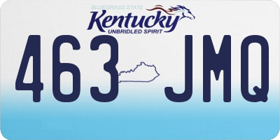 KY license plate 463JMQ