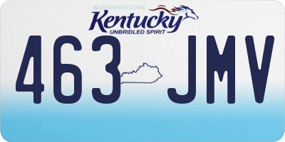 KY license plate 463JMV