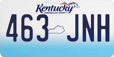 KY license plate 463JNH