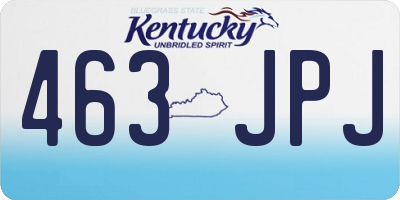 KY license plate 463JPJ