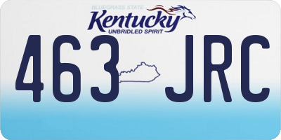 KY license plate 463JRC