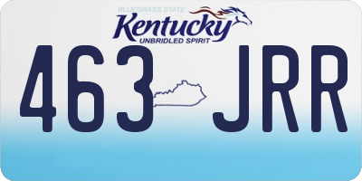 KY license plate 463JRR
