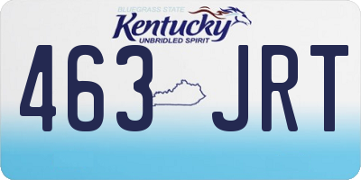 KY license plate 463JRT