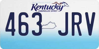 KY license plate 463JRV